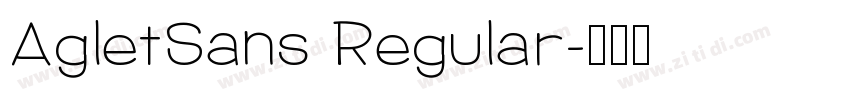 AgletSans Regular字体转换
